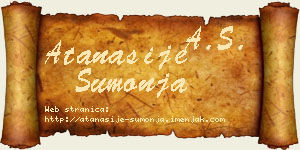 Atanasije Šumonja vizit kartica